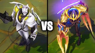 Galaxy Slayer Zed vs Debonair Zed Legendary Skins Comparison League of Legends [upl. by Trebmal68]