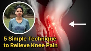 5 Simple techniques to relieve knee pain  Yoga Exercises for Knee Pain Relief  Knee Strengthening [upl. by Esille]