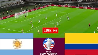 LIVE Argentina vs Colombia 2024 Copa America Final Full Match  video game simulation [upl. by Scherman]