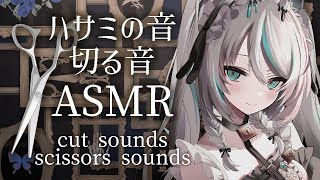 【🔴LIVE／ASMR 】ハサミの音、切る音のASMR✦︎ scissors whispering 【 雛森アンシア  vtuber 】 [upl. by Teresita]