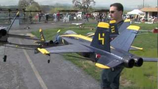 RC Flight amp Crash of the Blue Angels Formation at SCCMAS [upl. by Lyris58]