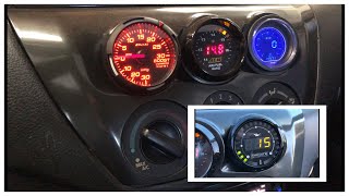 Innovate MTXD Dual Oil Pressure amp Temperature Gauge Installed on the Evo 9 [upl. by Galateah]