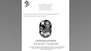 De uitvaartdienst en crematie van Rabindranath Radhe Donderdag 14 nov 2024 [upl. by Anipsed]