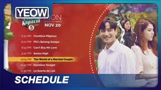 TV5  November 20 Evening Schedule 20NOV 2023 [upl. by Duston]