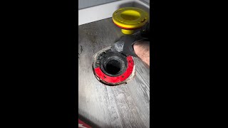 Extending a toilet flange with Oatey SetRite [upl. by Hajin]