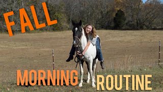 Equestrian Morning Routine  Fall 2022  Poco The Pony [upl. by Cherie841]