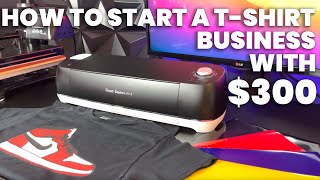 How To Start A TShirt Business With 300 Cricut  Heat Press Machine [upl. by Thorley]