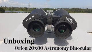 9 Unboxing  Orion 20x80 Astronomy Binocular [upl. by Yllaw]