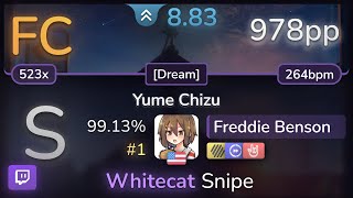 🔴 88⭐ Freddie Benson  yuikonnu  Yume Chizu Dream HDDTHR 9913 1 978pp FC  osu [upl. by Kendrah]