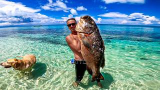 Spearfishing MASSIVE Cubera Snapper Bahamas Polespear Fishing [upl. by Nye]