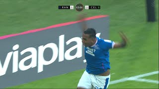 Alfredo Morelos scores for Rangers v Celtic in Viaplay Cup final [upl. by Anchie]