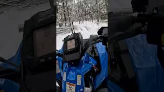 Riding in some fresh snow  Polaris scrambler XP 850  Can Am Renegade 1000xxc [upl. by Ecinuahs]