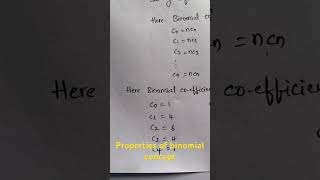 Properties of binomial coefficient inter first year maths mathtricks maths mathematicaltheory [upl. by Ostler]