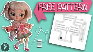 HOW TO SEW  Middie Blythe Doll Jacket  FREE Pattern amp Tutorial  COLLAB with Marna Jay amp Tammy [upl. by Anaigroeg119]