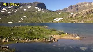 Part 5  Natural country in Norway  Bus from Oslo to Odda [upl. by Bartolome]