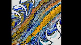 1560 Swipe Technique and SwirlsBloom PaintAcrylic Paint Pouring [upl. by Aikyn714]