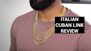 Italian Cuban Link Try On Review 3mm6mm sizes [upl. by Aniarrol]