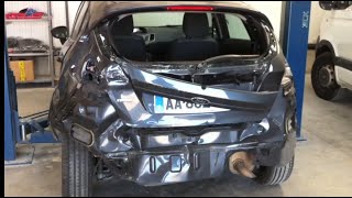 RÉPARATION CHOC ARRIÈRE SUR FORD FIESTA ACCIDENTÉ إصلاح و سمكرة فورد CAR REPAIR FORD FIESTA [upl. by Keeley]