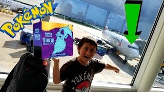 OPENING at 35000ft POKEMON CARDS ON AN AIRPLANE NEW amp EARLY DRAGON MAJESTY ELITE TRAINER BOX [upl. by Rogers]