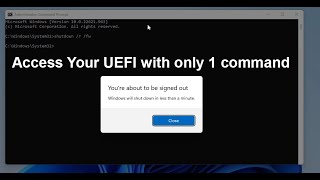 CMD  Enter UEFI  BIOS with only 1 command [upl. by Skardol]