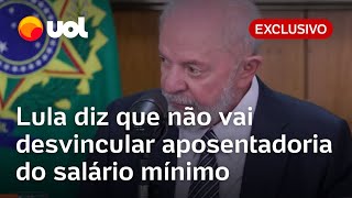 Lula diz que não desvinculará aposentadoria do salário mínimo e diz Quero que empresário lucre [upl. by Miharba]