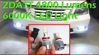 ZDATT 4800 Lumens 6000k LED Light [upl. by Yelrihs]