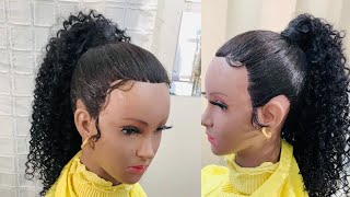 How To Do a Ponytail With Weave Cute Look [upl. by Perot]