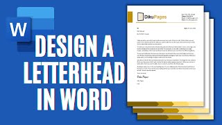 How to Create a Business Letterhead in Word  Letterhead Template Design [upl. by Kiehl]