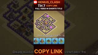 BEST TH 7 Base Clash of Clans shorts clashofclans th7 coc [upl. by Jamille]