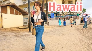 HAWAII PEOPLE  Walk from the Hilton Hawaiian Village Waikiki Beach Resort travelvlog walkingtour [upl. by Arak]