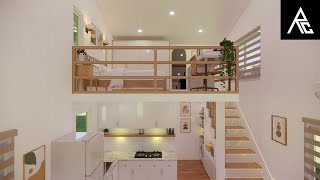 Amazing Tiny House with Bedroom Loft Design Idea 4x6 Meters [upl. by Dylane]