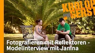 Fotografieren mit Reflektoren  Modelinterview mit Janina Wissler ☀️️ LET’S BOUNCE ☀️️ KrolopampGerst [upl. by Nerland]