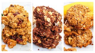 3 Healthy Granola Cookies  Vegan GlutenFree amp DairyFree [upl. by Yzzik]