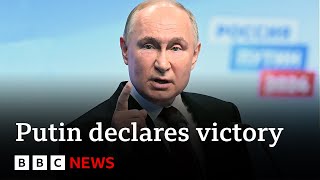 Putin claims landslide victory as thousands protest against “rigged election”  BBC News [upl. by Retrak]