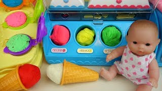 Baby doll Ice cream toys playing with Play Doh and car toys [upl. by Hilde411]