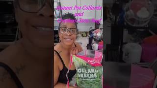 Instant Pot Collards and Crockpot Stew Beef crockpotmeals instantpot Full video on my channel [upl. by Ellitnahc]