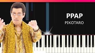 PIKOTARO  quotPPAP Pen Pineapple Apple Penquot Piano Tutorial  Chords  How To Play  Cover [upl. by Ellehcil839]