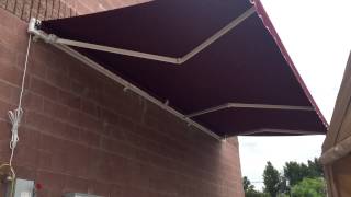 ALEKO® 20 x 10 Retractable Patio Awning BURGUNDY Color [upl. by Skier]