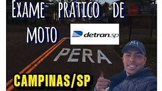 Exame prático de moto DETRAN Campinas PROVA DE MOTO [upl. by Zumwalt]