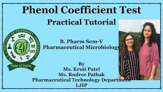 Sem 5Pharmaceutical MicrobiologyPractical Tutorial Phenol Coefficient Test [upl. by Yahsram]