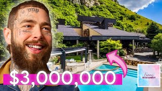 Post Malone  Inside His Luxury 3 Million Utah Mansion With Bunker  House Tour 2024 [upl. by Roselyn]