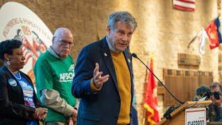 Labor Leaders Rally for Sherrod Brown [upl. by Erida261]