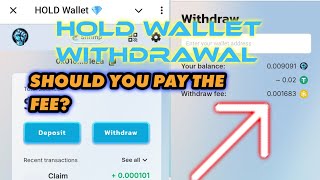 Hold Wallet withdrawal  Should you Pay the Fees [upl. by Eceryt]