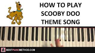 HOW TO PLAY  Scooby Doo Theme Song Piano Tutorial Lesson [upl. by Htenaj]