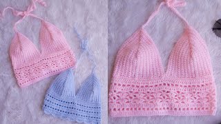 Learn to Make Crochet Bralette Part 1 [upl. by Pump]