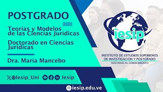 Postgrado Doctorado en Cs Jurídicas  Teorías y Modelos de las Cs Jurídicas  Dra María Mancebo [upl. by Airotal]