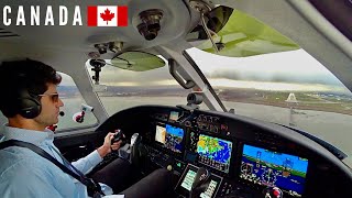 California To Stormy Canada 🇨🇦 Single Pilot Private Jet Flight [upl. by Aikem]