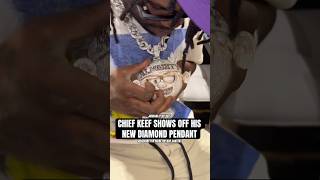 Chief Keef shows off his new Diamond Pendant 💸😵💯 chiefkeef hiphop rapper [upl. by Neerac]