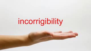 How to Pronounce incorrigibility  American English [upl. by Eniahpets]