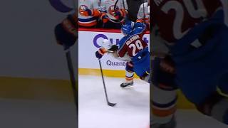 MacKinnons Huge Reverse Hit on Romanov hockey nhl coloradoavalanche mackinnon hockeyhits [upl. by Nuajed]